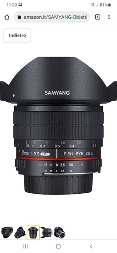 Samyang obiettivo fisheye mm - samyang,
